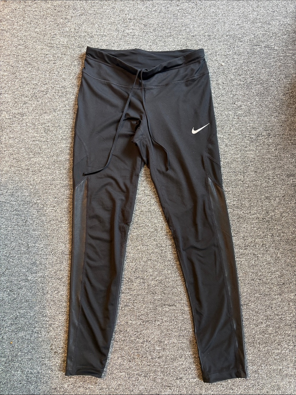 Nike Black Leggings with White Swoosh